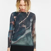 Jade - Florence Double Sheer Top