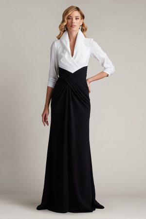 Vanguard Collared Contrast Gown