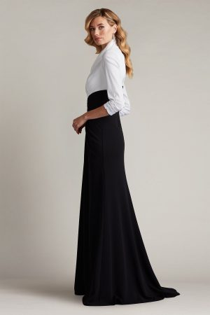 Vanguard Collared Contrast Gown - Image 3