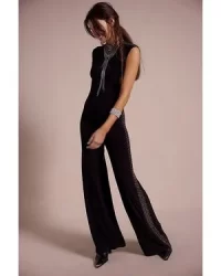 Jenna Gunmetal Stud Jumpsuit