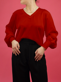 Martha Blouse in RED - Small