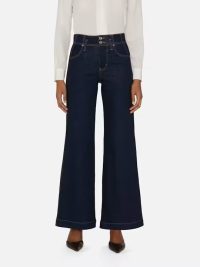 The Seamed Wide Trouser in Rinse - Image 2