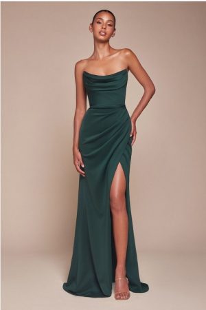 Madex Strapless Gown in emerald