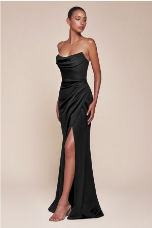 Madex Strapless Gown in black