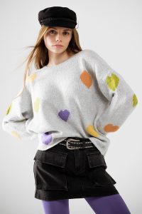 Anson heart print sweater - coming soon