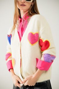 Jazzy embroidered hearts cardigan - coming soon - Image 7