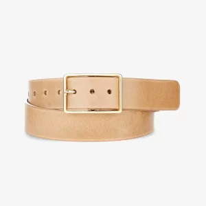 Caloe Nappa Belt in nude