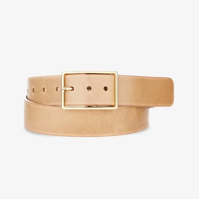 Caloe Nappa Belt in nude - 26