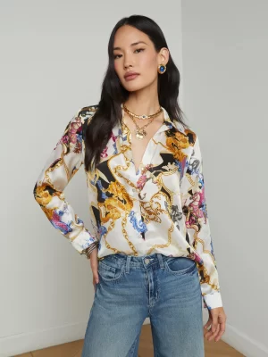 Tyler Silk Blouse in renaissance