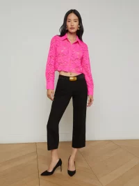 Akemi Cropped Button Blouse - Image 5