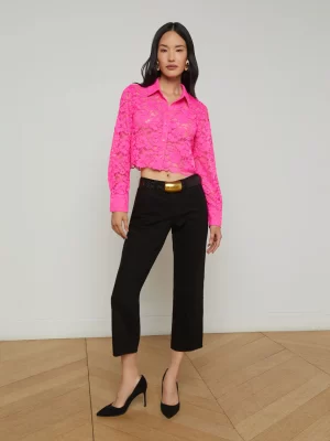 Akemi Cropped Button Blouse - Image 5