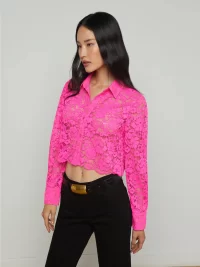 Akemi Cropped Button Blouse - Image 7