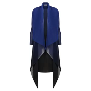 Ulissa Chiffon Coat in medieval blue