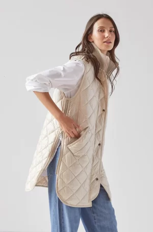 Destiny Quilted Vest - champagne - Image 2