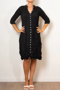 Nehru Coat Dress in black - Image 5