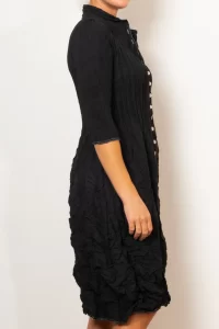 Nehru Coat Dress in black - Image 4