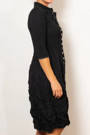 Nehru Coat Dress in black - Image 4