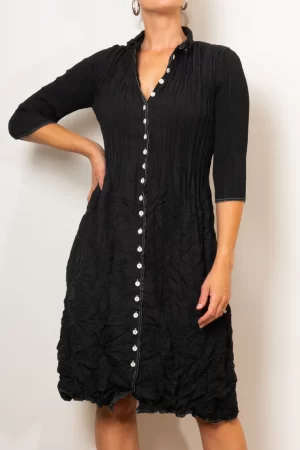 Nehru Coat Dress in black - Image 6