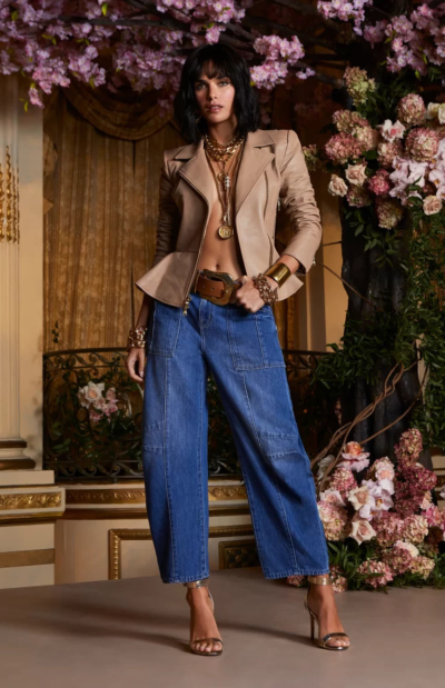 Lyric Leather Peplum Jacket Small