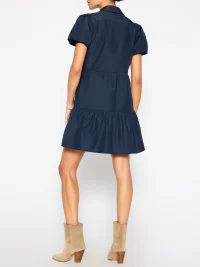 The Havana Mini Dress in navy - Image 4