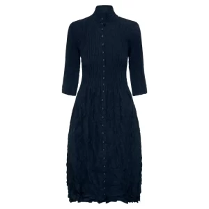 Nehru Coat Dress in midnight -sz2