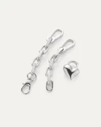 Padlock Heart Chain Bracelet in silver - Image 5