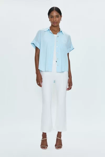 Lennon High Rise Boot Jean in Vivid White - Image 3