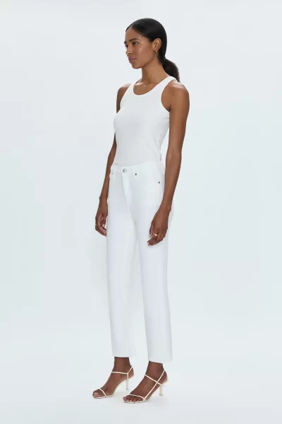 Lennon High Rise Boot Jean in Vivid White - Image 5