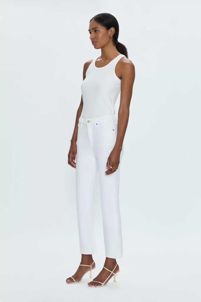 Lennon High Rise Boot Jean in Vivid White - Image 5