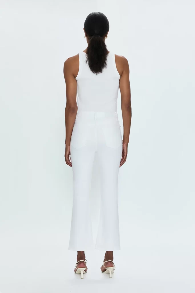 Lennon High Rise Boot Jean in Vivid White - Image 4