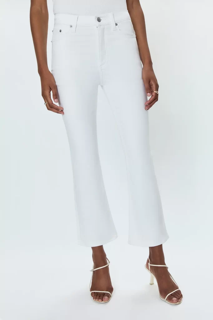 Lennon High Rise Boot Jean in Vivid White - Image 8