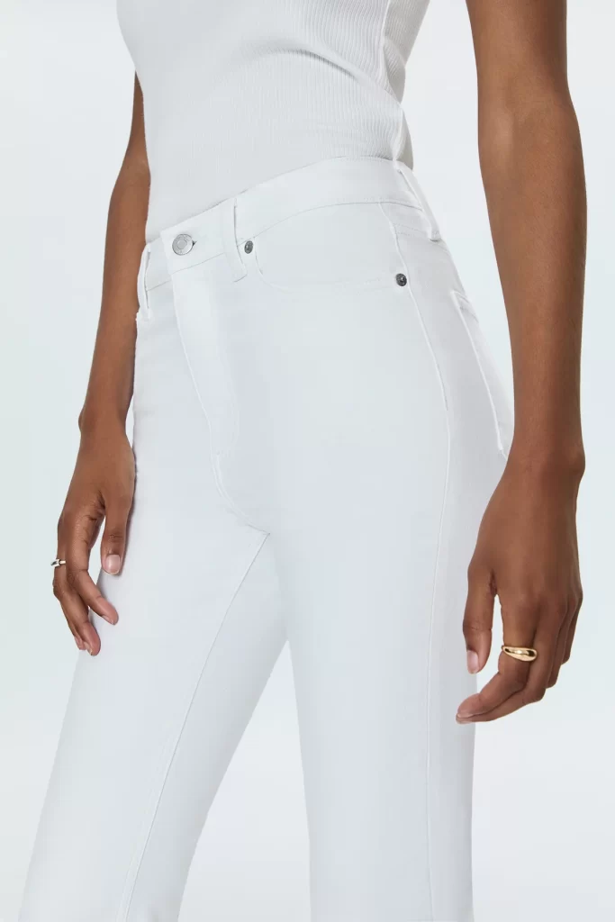 Lennon High Rise Boot Jean in Vivid White - Image 7