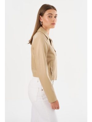 Pascale Faux Leather Jacket - Image 4