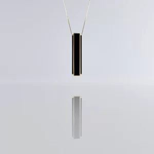 Pendant One NECKLACE IN BLACK/GOLD - Image 3