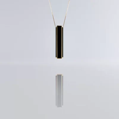 Pendant One NECKLACE IN BLACK/GOLD - Image 3
