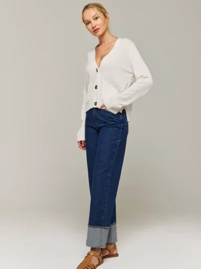 Kate Pointelle Cardigan - Image 4