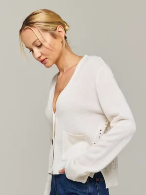 Kate Pointelle Cardigan - Image 3
