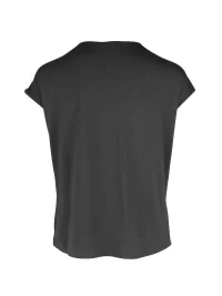 YASMI v-neck t-shirt in black - Image 2