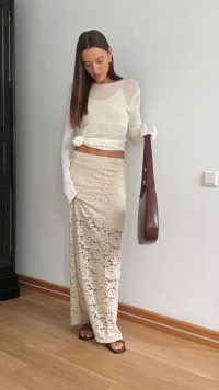 Alba Lace Skirt - Sand (coming soon March 2025)