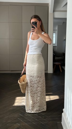 Alba Lace Skirt - Sand (coming soon March 2025) - Image 2