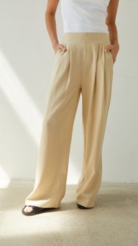 Alexis Linen Trousers - Sand - (coming soon March 2025)