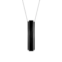 Pendant One NECKLACE IN BLACK/SILVER