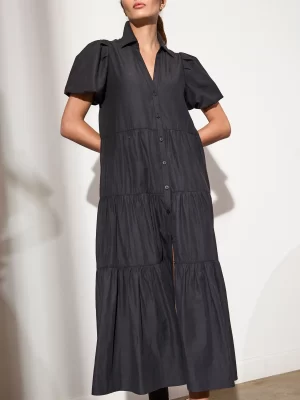 The Havana Dress in washed black - Image 7