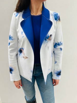 Jenna Jacket in Aqua Lily