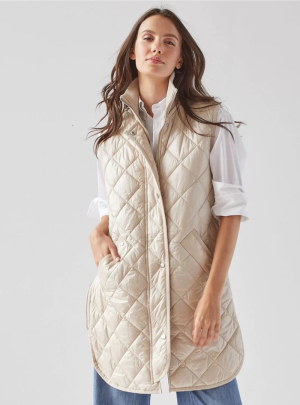 Destiny Quilted Vest - champagne