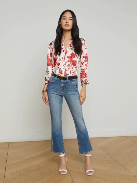 Tati Cropped Micro Boot Jean in Ithaca