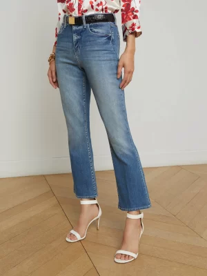 Tati Cropped Micro Boot Jean in Ithaca - Image 6