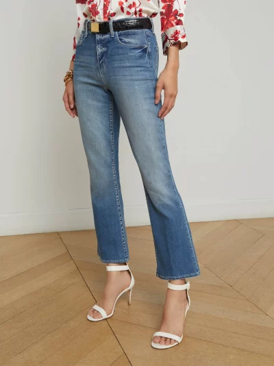 Tati Cropped Micro Boot Jean in Ithaca - Image 6