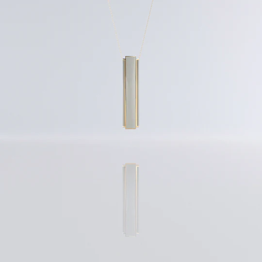 Pendant One NECKLACE IN IVORY/GOLD - Image 2