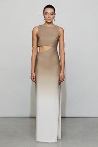 helena dress in ivory/taupe - coming spring'25 - Image 3